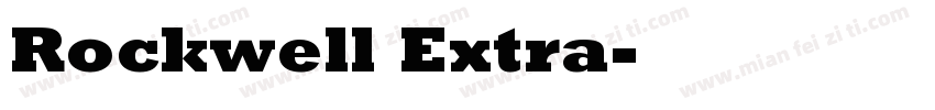 Rockwell Extra字体转换